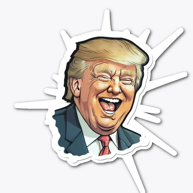 Trump Laughing Cartoon